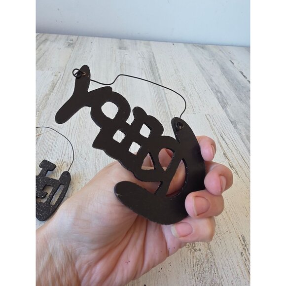 Glitter Halloween sparkle sign haunted creepy Black sparkle hanging decor home - Picture 7 of 7